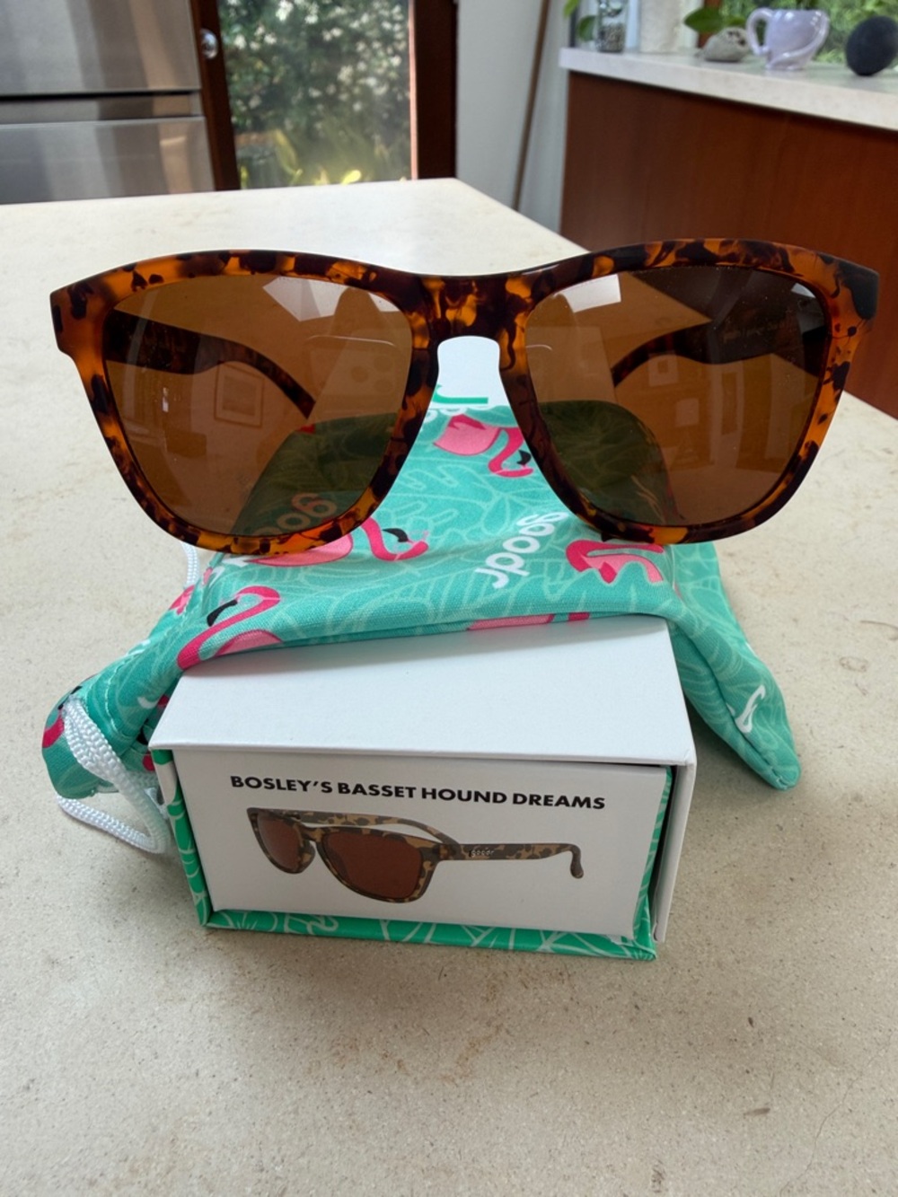 Bosley's Basset Hound Dreams Tortoiseshell polarized Sunglasses